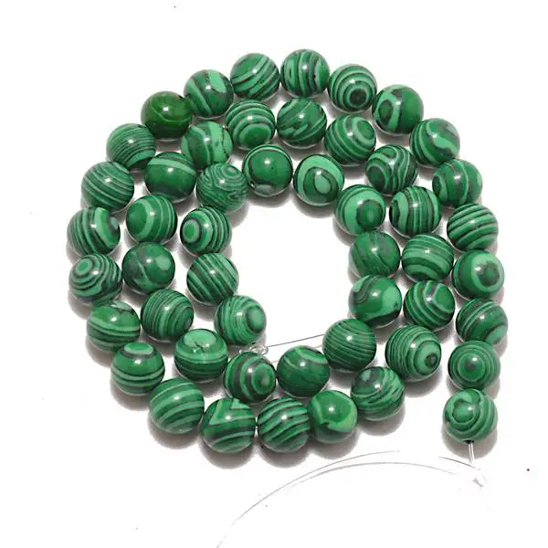 Без тары настоящее естественная малахит 8 мм полудрагоценный камень бусины 1 strands