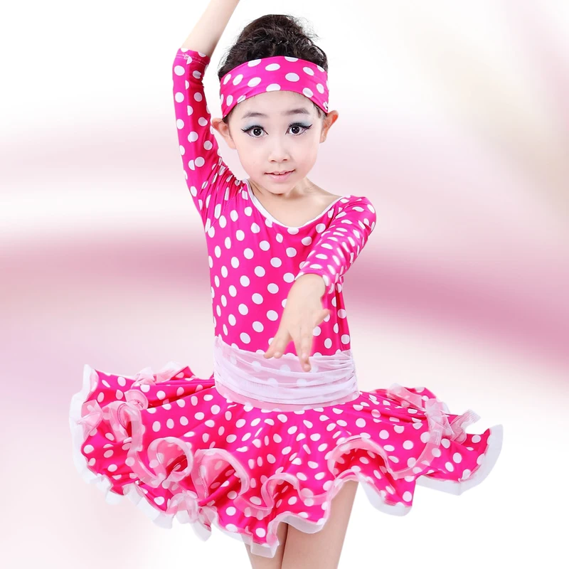 

new Girl Latin Dance Dress Cha Cha/Rumba/Samba/Ballroom/Tango Dance Exercise Cloths Girl Dancing Exercise Dress clothing