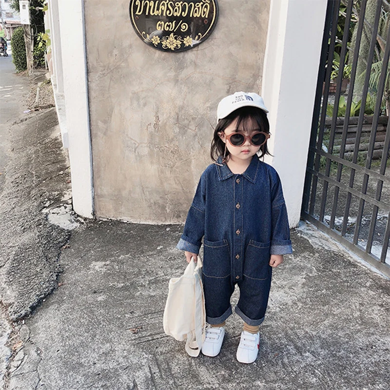 

Fashion Baby Jumpsuit Cartoon Denim Long Sleeve Infant Outfits Newborn Oneside Babygirl Jumpsuit Baby Boy Brand Clothing