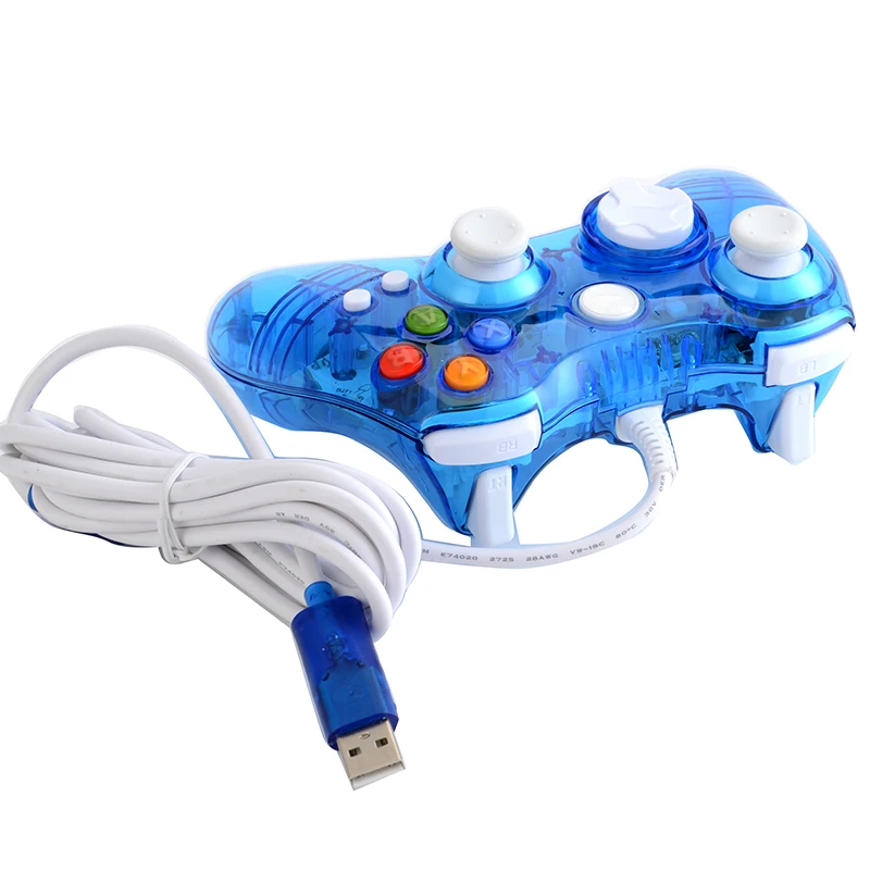 Новинка! Высококачественный светодиодный Яркий светящийся проводной usb геймпад