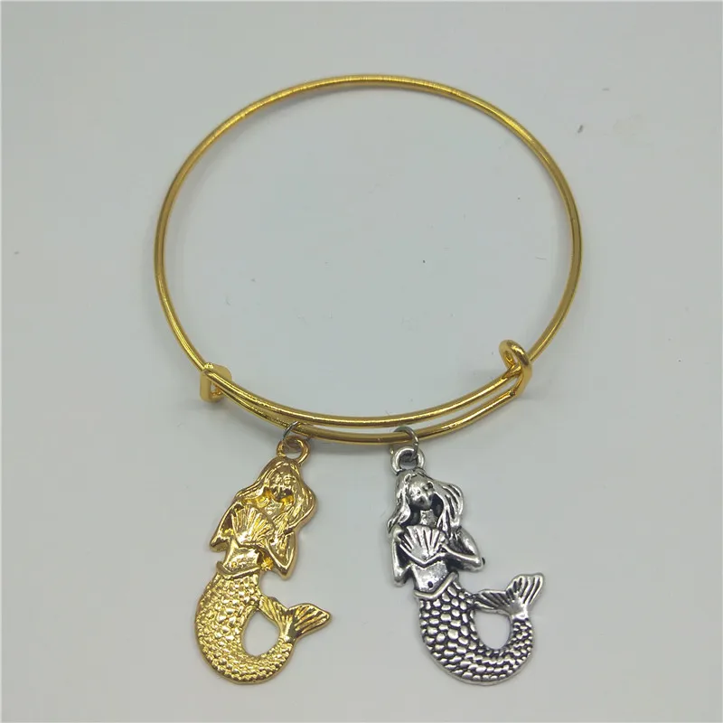 

Hot mysterious mermaid bracelet antique silver Color whale charms Chokers bracelet female bohemian jewelry