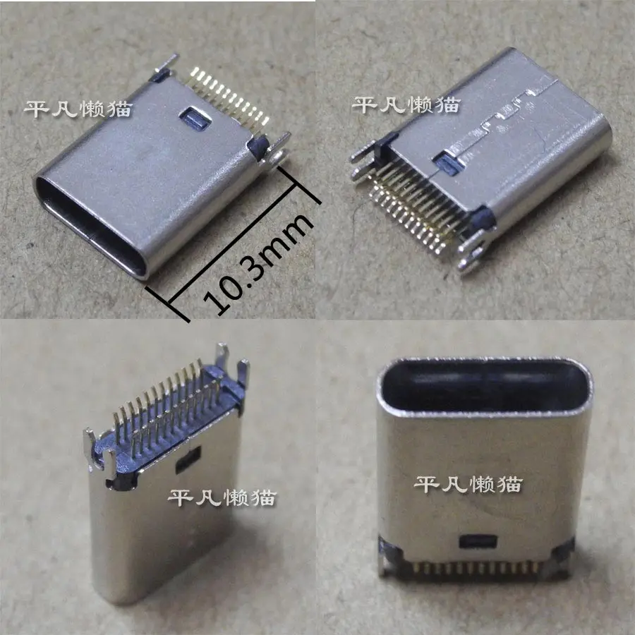 

Бесплатная доставка переходник Type-C USB3.1 гнездовой разъем 24 P 24 pin L = 10,3 мм интерфейс зарядки
