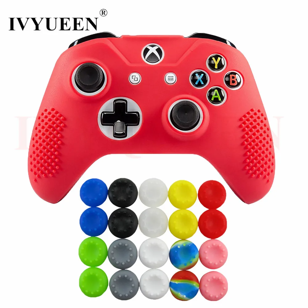 Силиконовый чехол IVYUEEN для геймпада Xbox One X Slim и 20 шт. колпачков аналоговых стиков| |