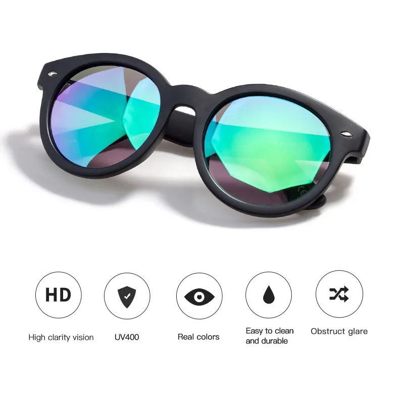 COLOSSEIN солнцезащитные очки для женщин поляризованные модные ретро круглые линзы