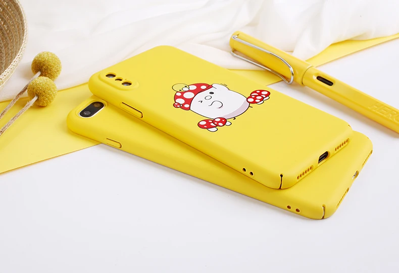 Модные матовые чехол для iphone 6 6s 7 8 плюс милые Панели телефона с рисунком задняя