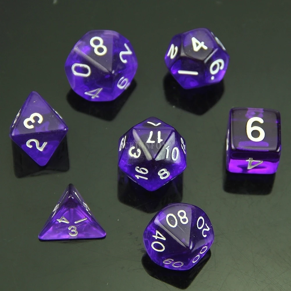 100 набор 7 шт./компл. сторонний Die D4 D6 D8 D10 D12 D20 драконы D & MTG ролевая игра поли