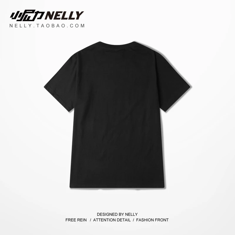 Мужская футболка с коротким рукавом NELLY винтажный хлопковый топ круглым вырезом