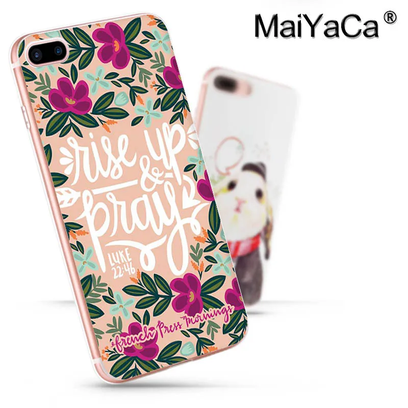 Мягкий чехол из ТПУ MaiYaCa Proverbs Word Quotes Flowers для iPhone 8 7 6 6S Plus X xs max xr 10 5 5S SE 11pro|Бамперы| |