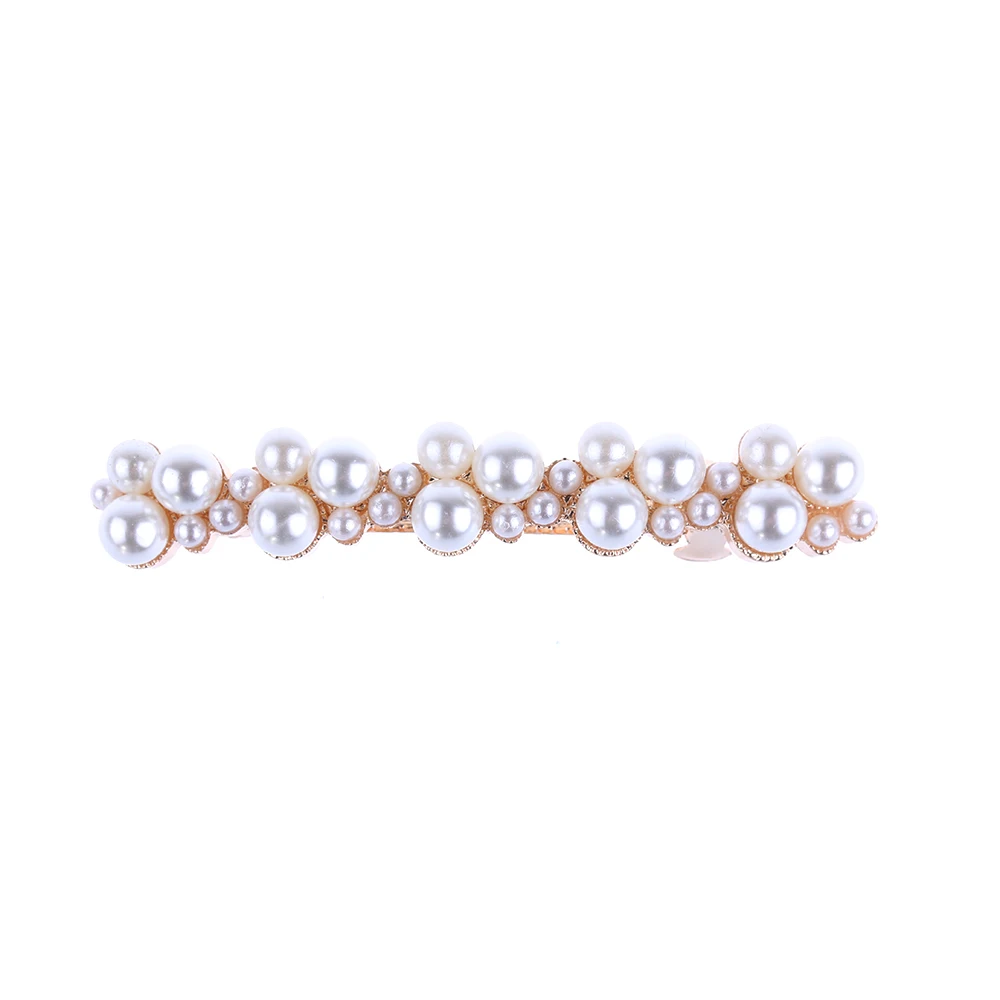 White Pearl 1 шт. модные хрустальные стразы шпильки с жемчугом заколки для девочек зажим для волос ювелирные изделия Инструменты для укладки женские аксессуары для волос - Color: White Pearl