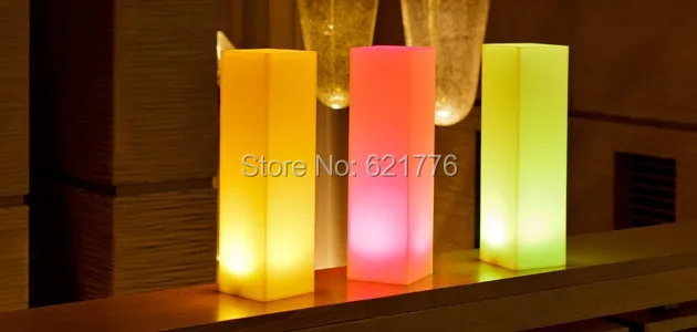 D30*H192 CM HOT!LED square light tower rechargeable Floor lamp colonne lumineuse led block colorful column | Лампы и освещение