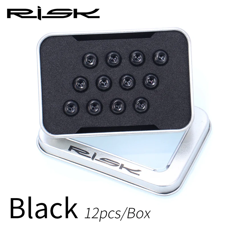 RISK 12 шт. M5 * 10 мм крепежные болты для велосипедного диска и ротора TC4 титановый
