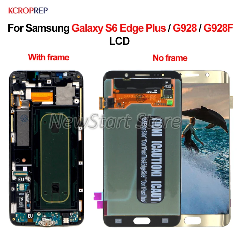 ЖК дисплей для Samsung S6 Edge Plus с сенсорным экраном и дигитайзером в сборе 5 7 дюйма Galaxy