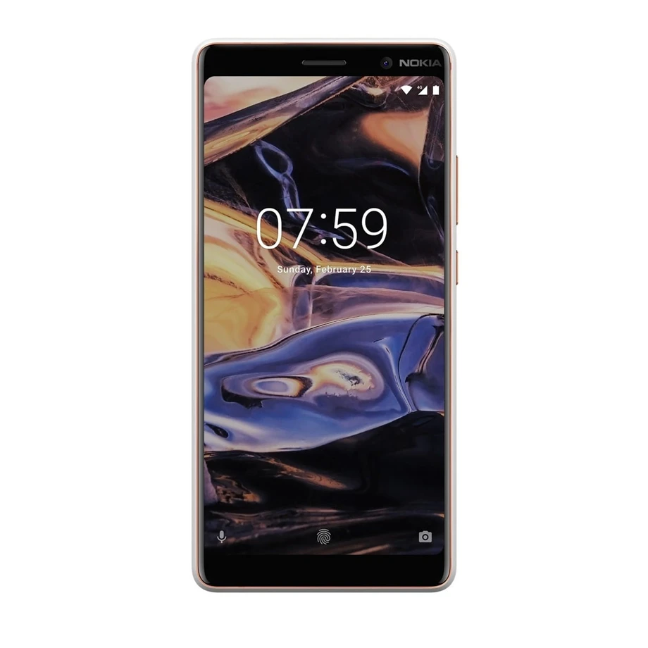 Nokia 7 Plus,, Android, мобильный телефон, четыре ядра, 4G LTE, 6,0 '', 4 Гб ram, 64 ГБ rom, две sim-карты, две тыловые камеры, отпечаток пальца, NFC