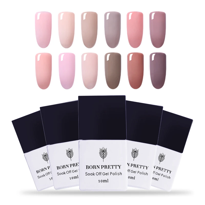 Гель лак для ногтей BORN PRETTY УФ 12 видов цветов 1 бутылка 10 мл|bottle 10ml|nail uv gel polishnail primer |