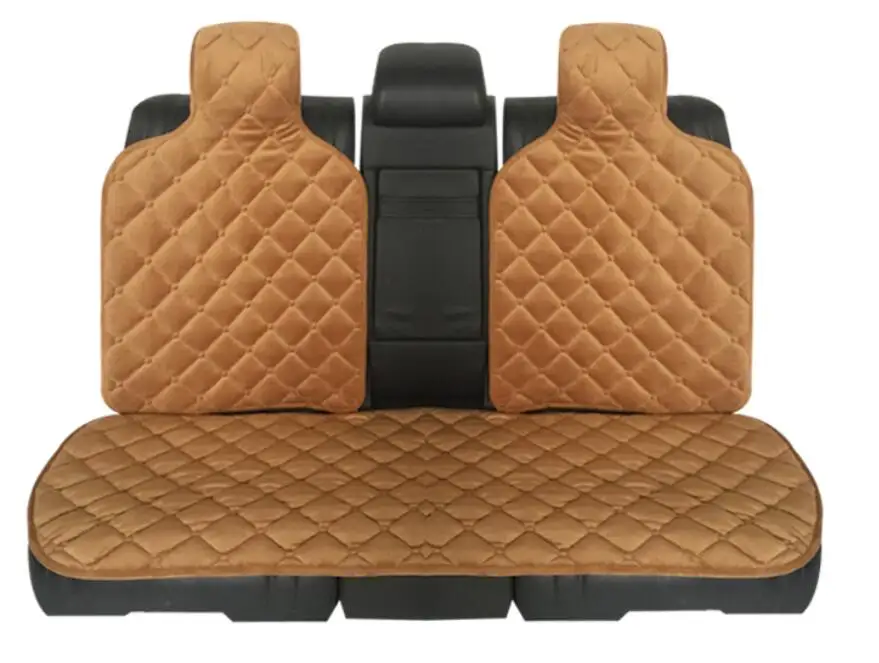 BROWN back 3pc AUTOROWN Универсальные авточехлы из алькантары Высокого качества Накидки на сиденья Подходит на четыре сезона Автомобильные аксессуары в салон авто Брендовые накидки на автокресло 4 Цвета Авточехлы для Toyota Honda Kia - Название цвета: BROWN back 3pc