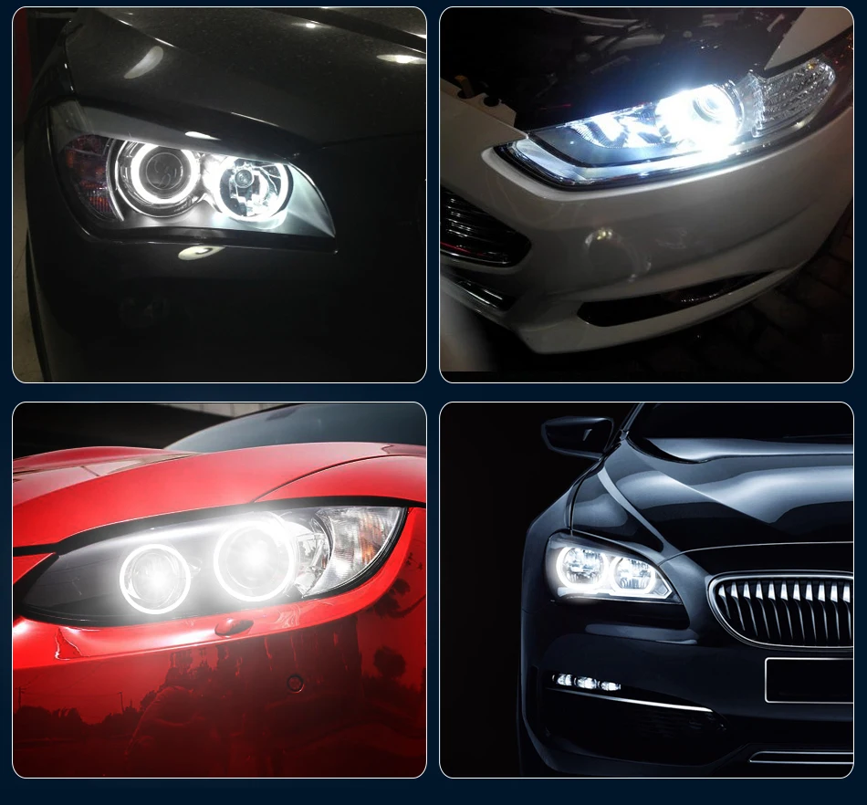 2 шт. 20 Вт 4 CREE светодиодные чипы/Bridgelux ангельские глазки белый для BMW E65 E87E39 E53 E63 E64 E60