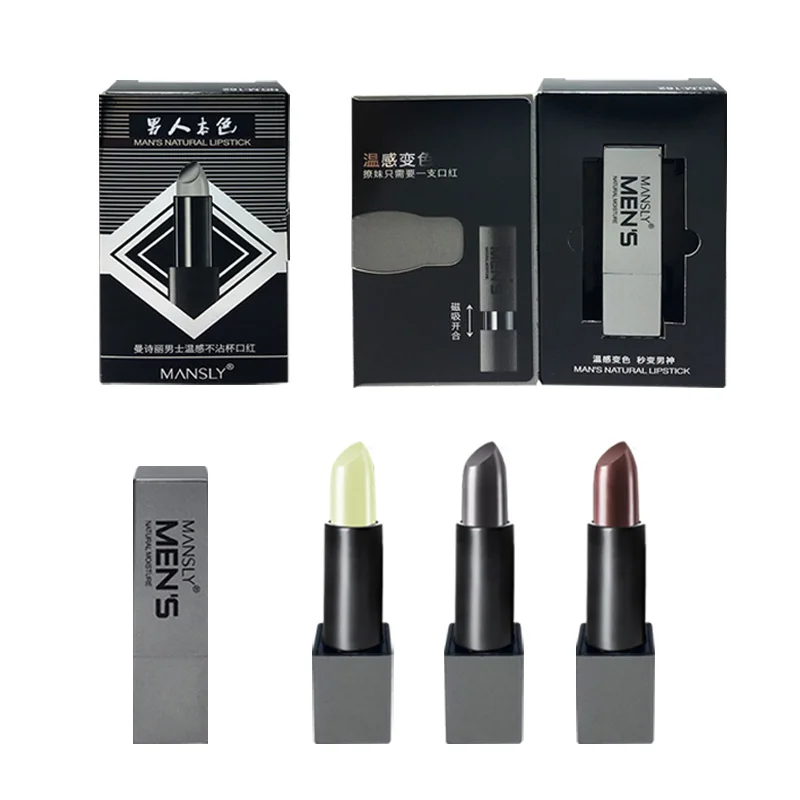 Увлажняющая матовая помада для мужчин меняющий цвет бальзам губ защита от