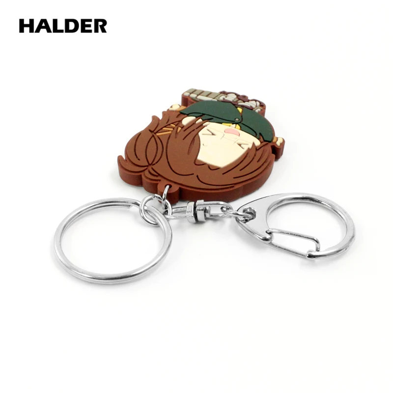 Halder аниме Атака Титанов Eren Mikasa Саша блузка Hange Zoe фигурные Подвески мягкие ПВХ Брелоки держатель ключей автомобильные брелоки на сумку
