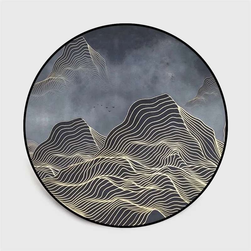 Chinese Style Round Area Rugs Birds Flowers Pattern Home Decor Living Room Bedroom Sofa Non-Slip Floor Mat Yoga Carpets | Дом и сад