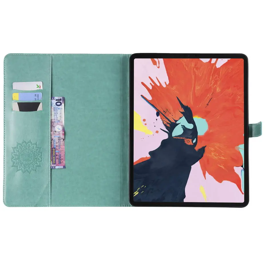 Для iPad Pro 12,9 дюйма релиз чехол 3D Подсолнух тисненый модный флип-чехол Подставка для A1870 A1895 a1983a2014 funda+ пленка