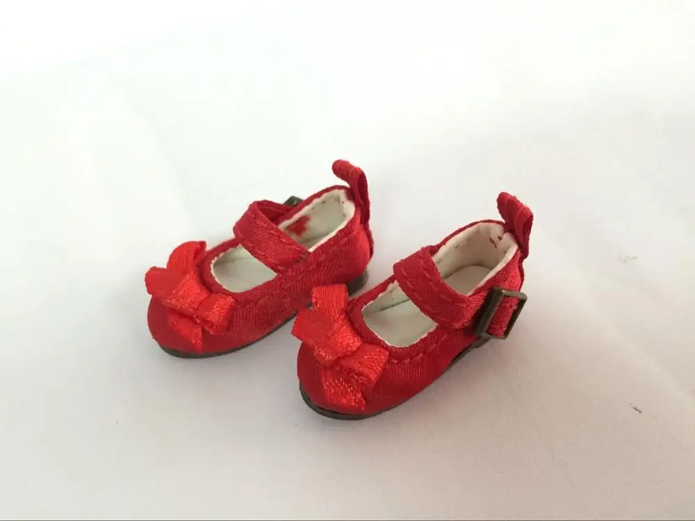 Кукольная обувь подходит для Блит, азон, куклы OB, кукла licca, 1/8 BJD кукла, размер 2,8 см - Цвет: red