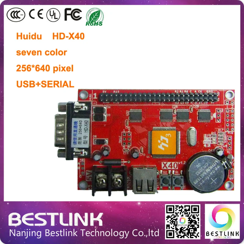 LED контроллер карт для P6 P8 p10 p12 светодиодный модуль знак двери huidu HD-X40 HD-U64 256*512