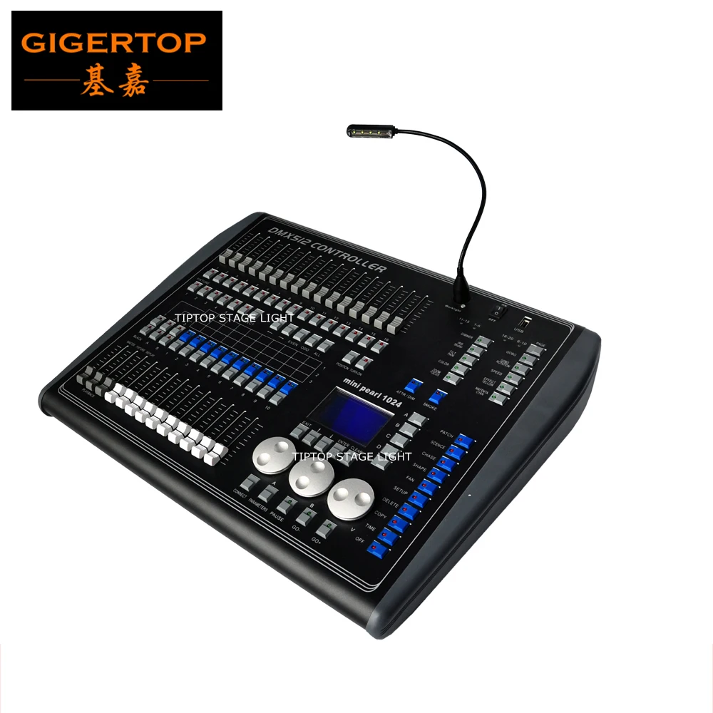 

TIPTOP DMX lighting Controller console equipment Pearl 1024 for moving head light stage lights dj Black Case FLightcase Optional