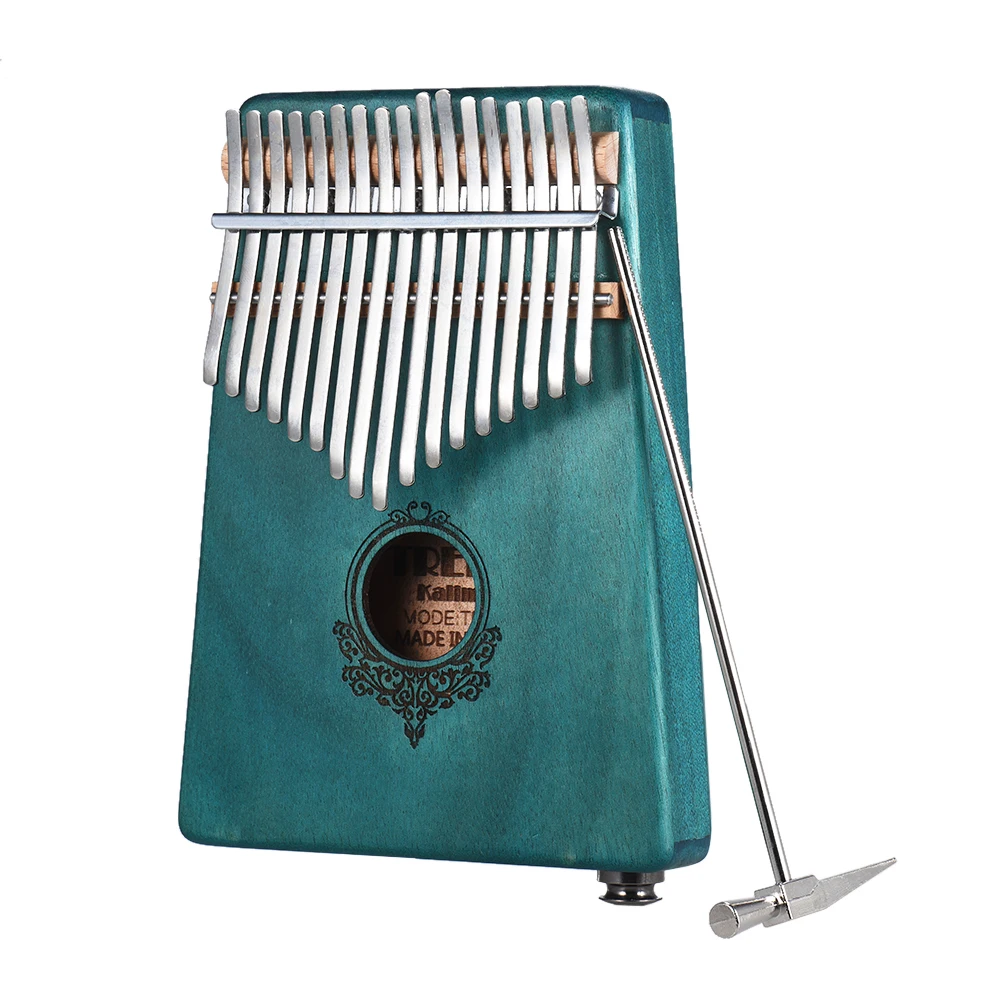 Калимба с 17 кнопками и встроенным звукоснимателем пианино для большого пальца