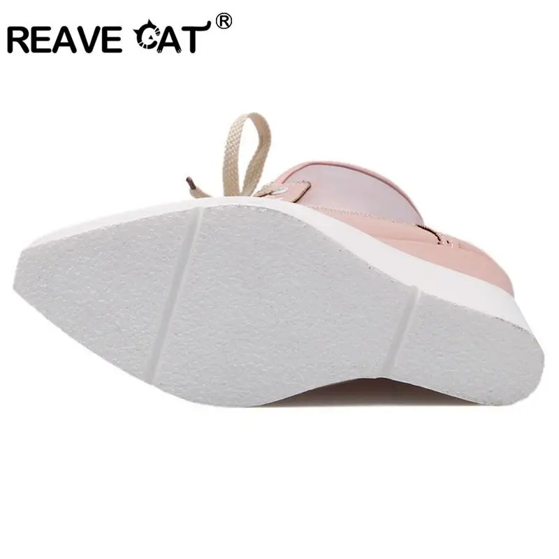 REAVE CAT/женские босоножки на высокой танкетке; босоножки на шнуровке в винтажном стиле; Босоножки на платформе из сетчатого материала с вырезами; элегантная обувь с острым носком на толстой подошве; сезон осень