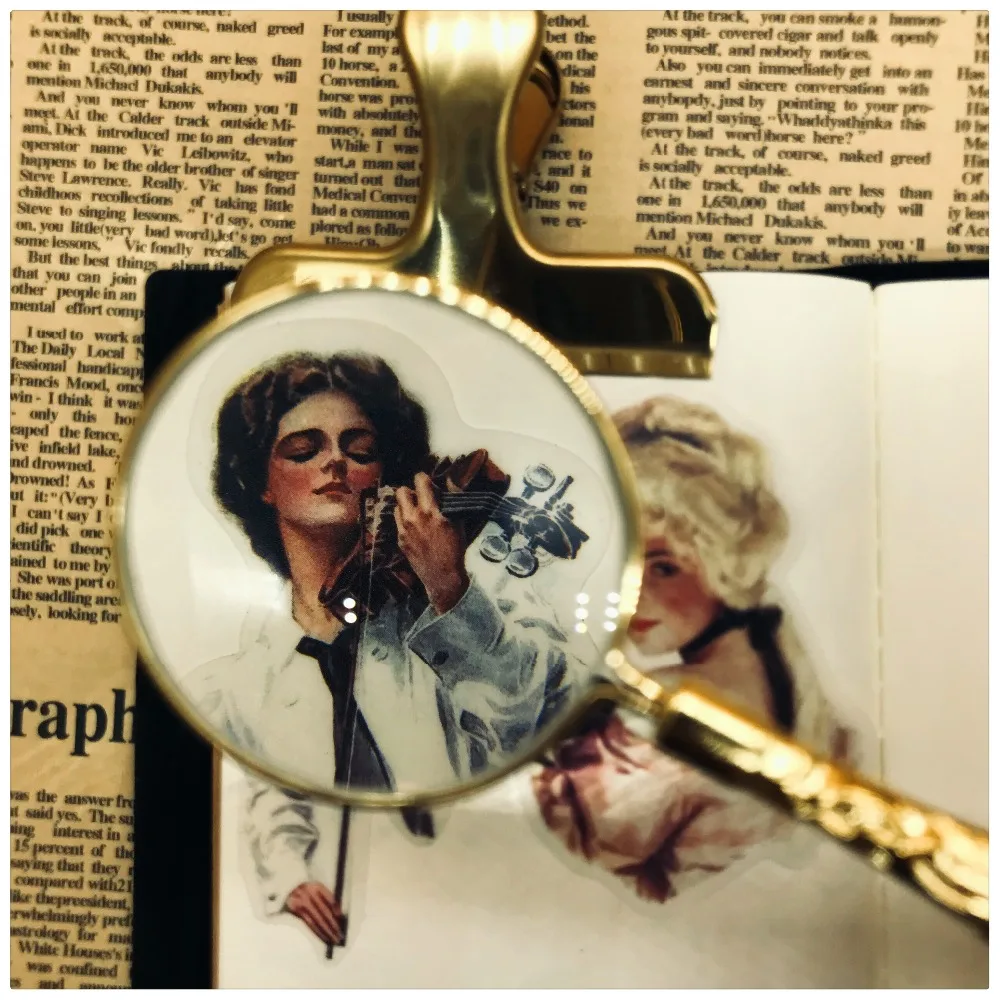 

DIY Scrapbooking Stickers Vintage Beautiful Girls Colorful Hand Account Album Photo Happy Planner Crafts Decorative Stickers