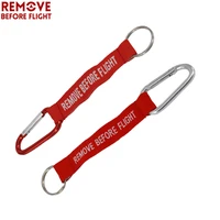2pcs remove before flight key chain safety tags red embroidery keyring for aviation motorcycle car key rings llaveros chaveiro
