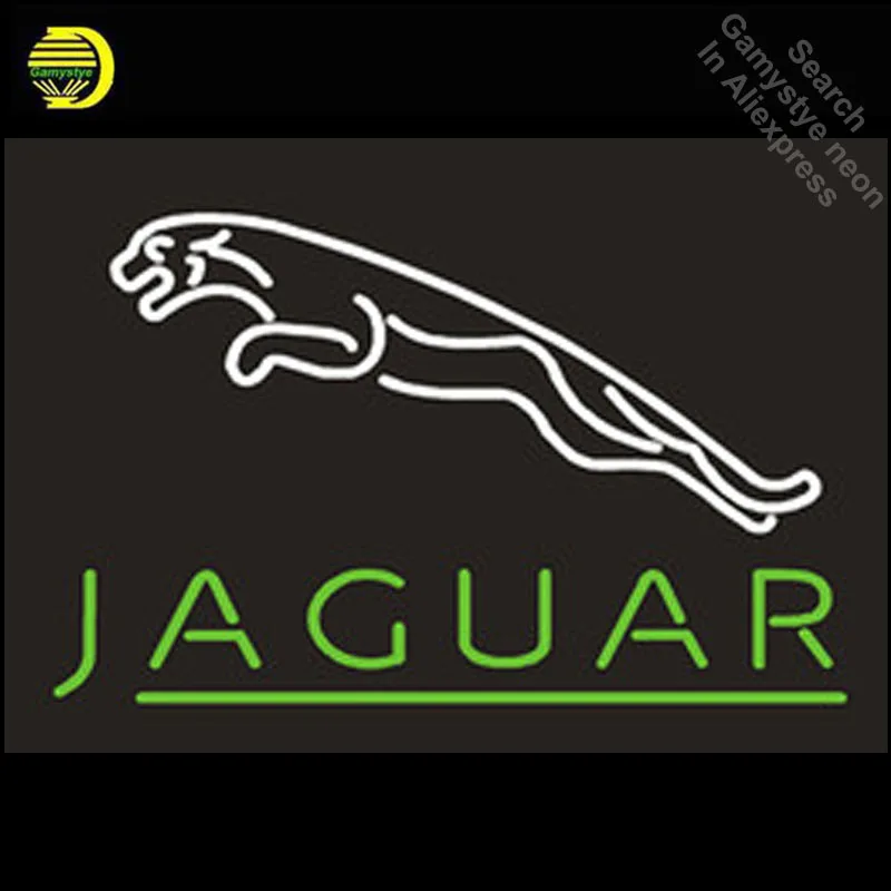

Jagua неоновая леопардовая неоновая вывеска стеклянная трубка ручная работа вывеска индивидуальные винтажные неоновые лампы Искусство для п...