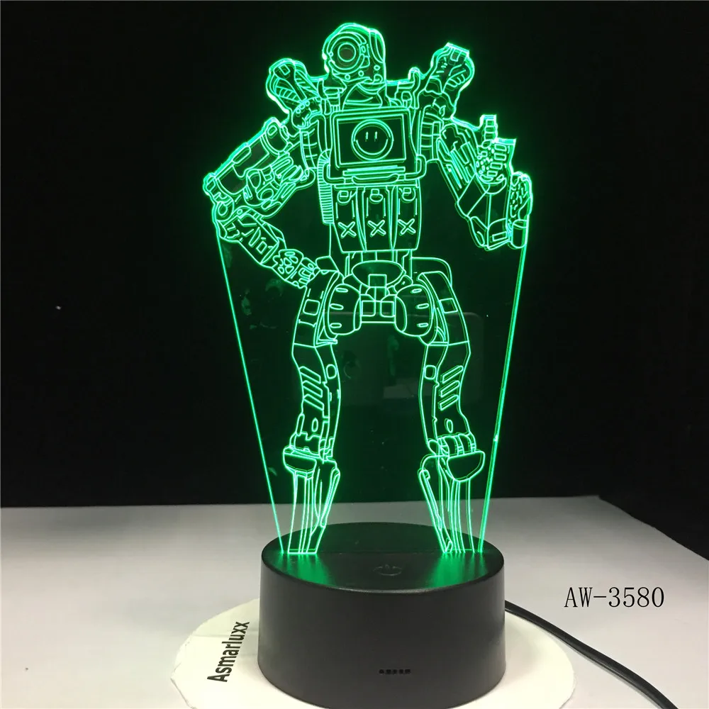 Легенды призрака рисунок 3D светодиодный ночной Светильник битва Украшения в