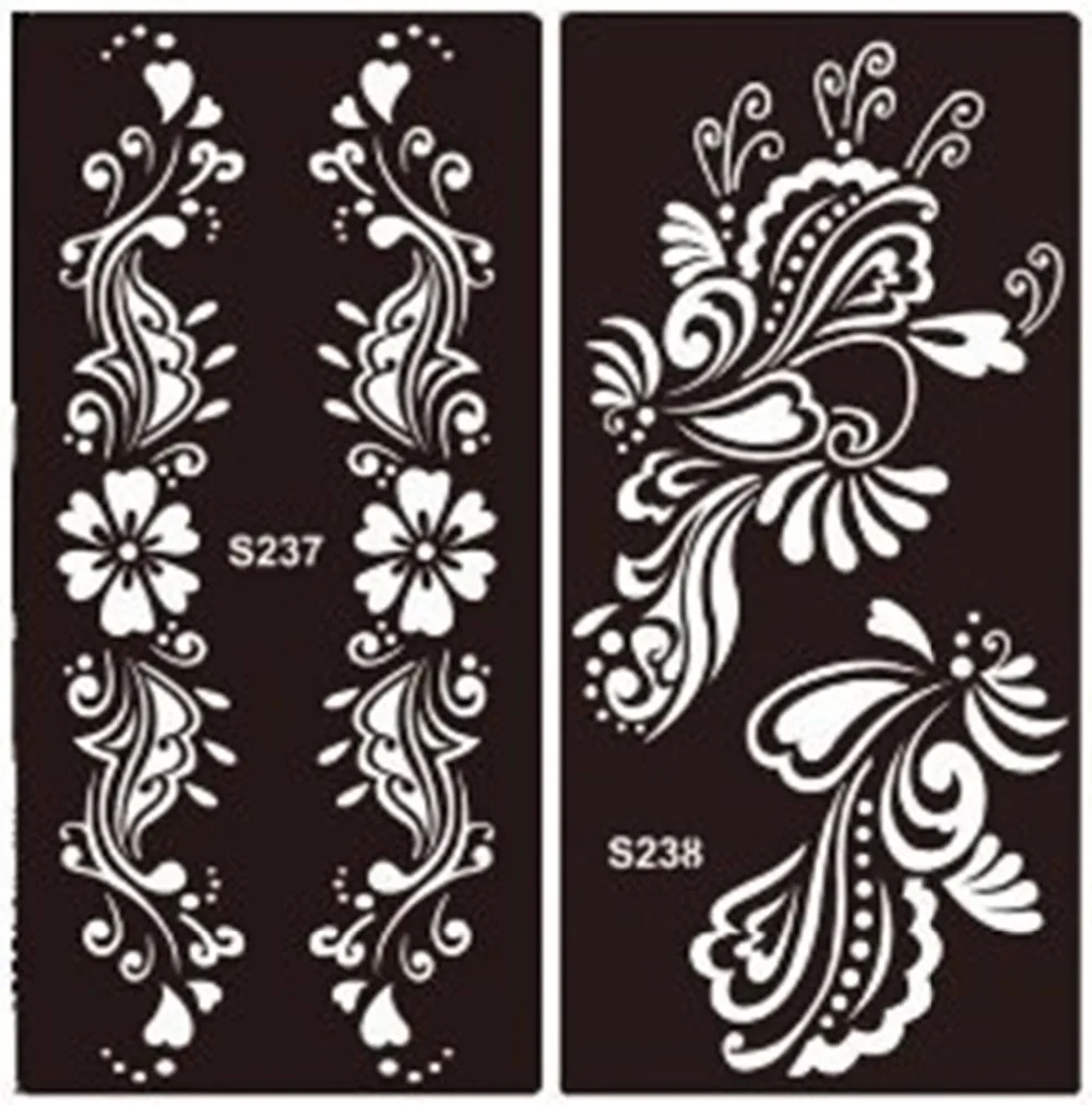 Блестящие трафареты для татуировок блестящая переводная хна Менди тату