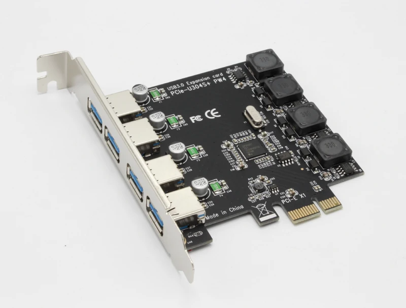 4 порта 5 Гбит/с Superspeed USB3.0 PCI E Express контроллер адаптер для ПК|usb3.0 pci-e|pci-e usb3.0card control |
