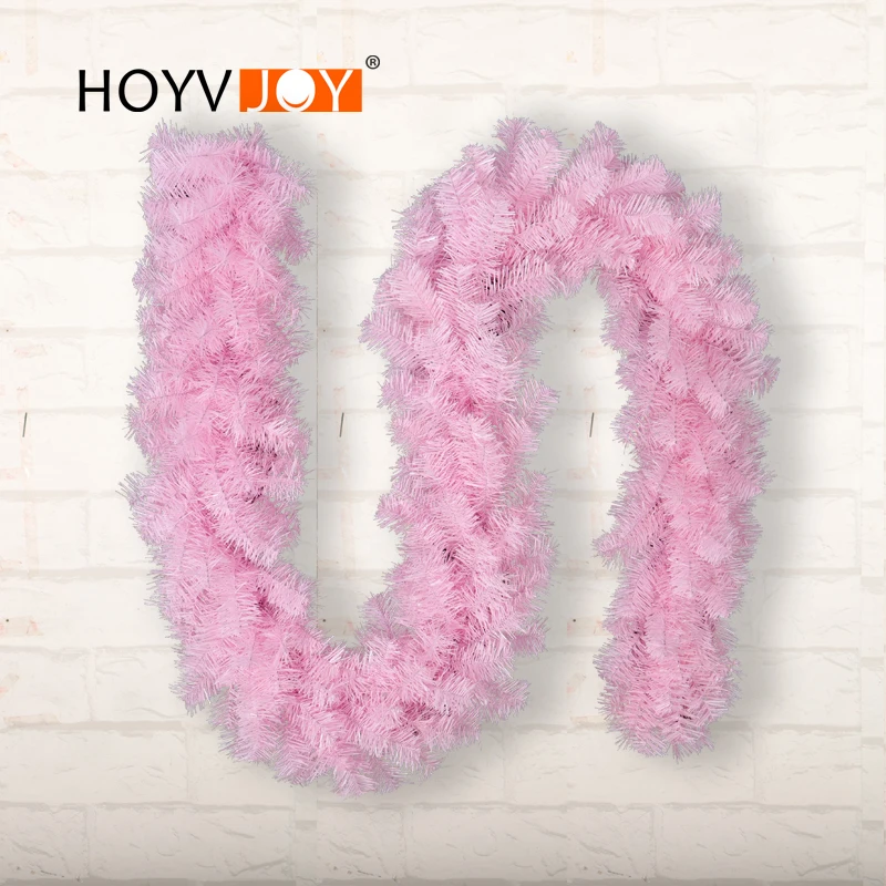 HOYVJOY, год, 2,7 метров, розовый ротанг, светодиодный, украшения для дома, для праздника, Рождества, Хэллоуина, вечерние принадлежности