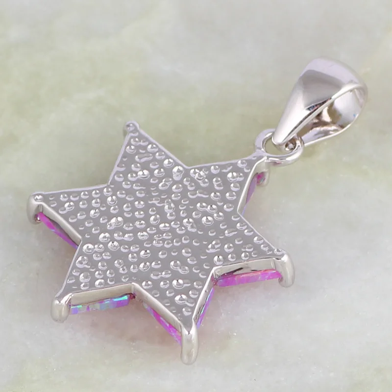 

Fashion Pendant For Teen Girl Silver Color Pendant Pink Fire Opal Necklace Opal Pendant Jewelry P249