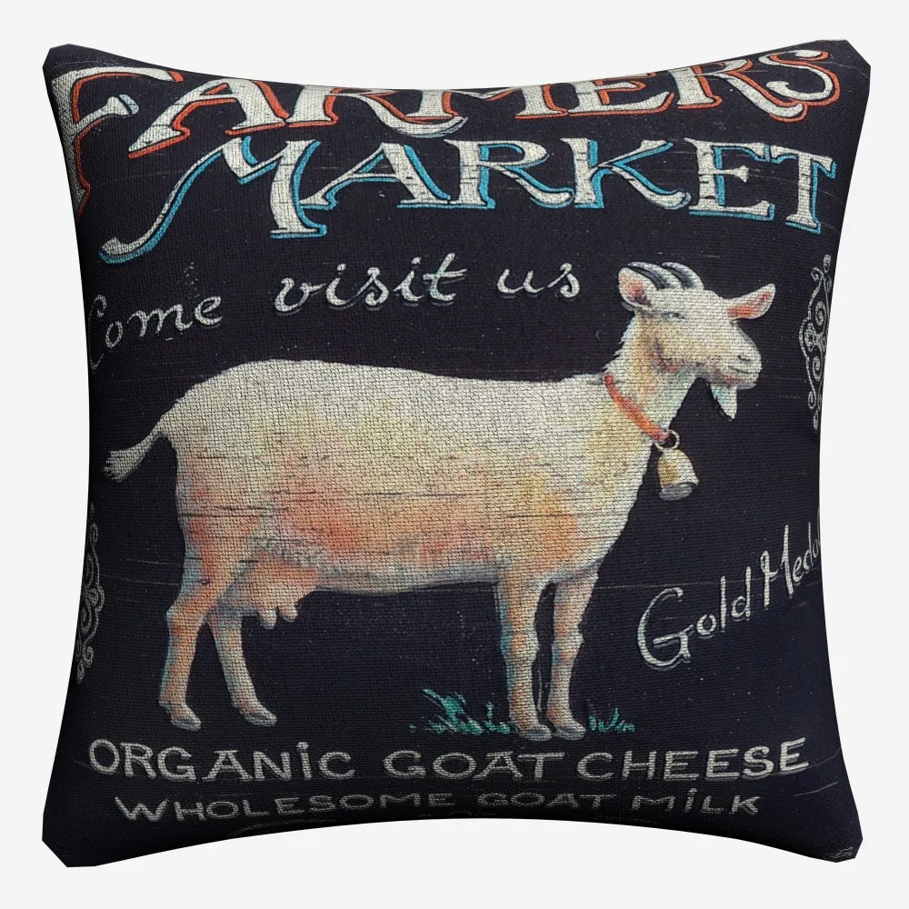 Дом Кухня животного мешковины Декоративные хлопок белье Чехлы для подушек 45x45 см