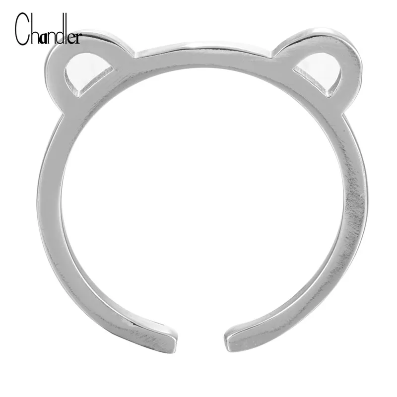 Открытое кольцо Chandler с кошкой котенком для девочки женское Подарочное модное