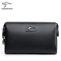 mens coded lock clutch male safety lock clutch business zipper purse big capacity handbag soft long wallet black brown