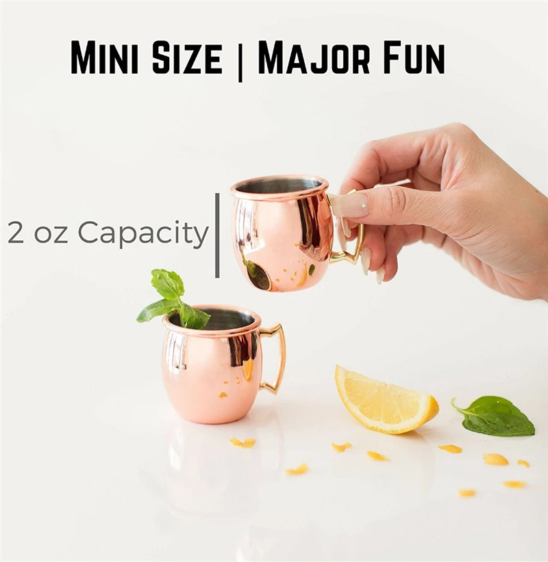 60 мл мерный стакан инструменты Бар мера шейкер для коктейля Медь покрытием