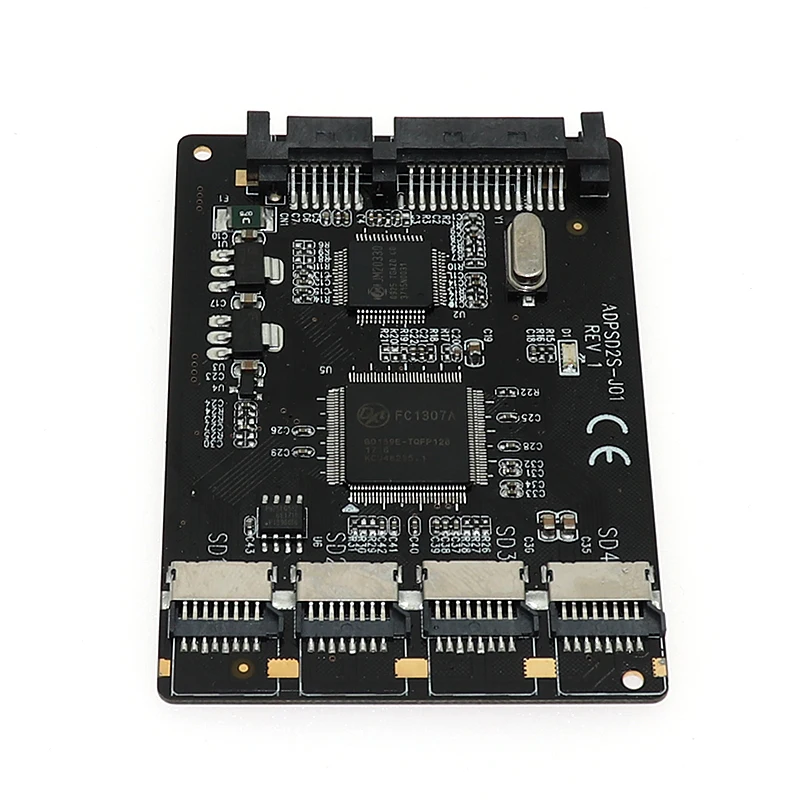 Оптовая продажа 4 Micro SD/TF карта для SATA 22pin адаптер RAID Quad TF 2 5 конвертер | Компьютеры и