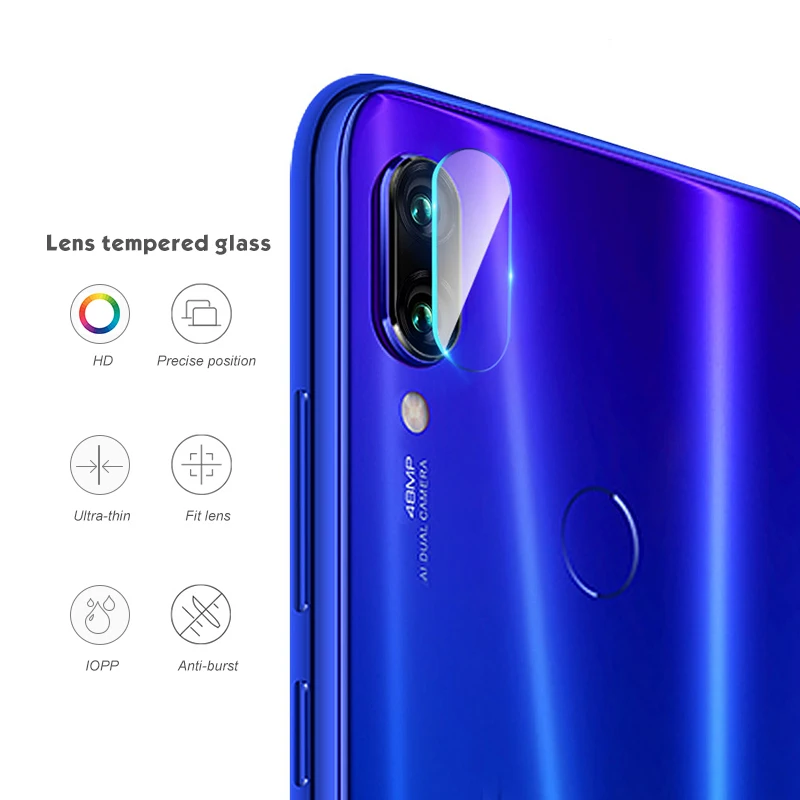2 в 1 Защитное стекло для Xiaomi Redmi 7 Note 8 9 Pro Защитная пленка экрана объектива