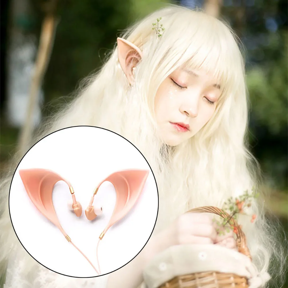Изысканные мягкие наушники Elf Ears In ear стерео проводные для планшетного ПК