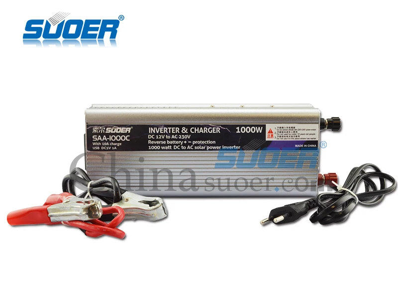 Suoer 12 V 220 инвертор 1000 W с 10А зарядное устройство (SAA-1000C) | Обустройство дома