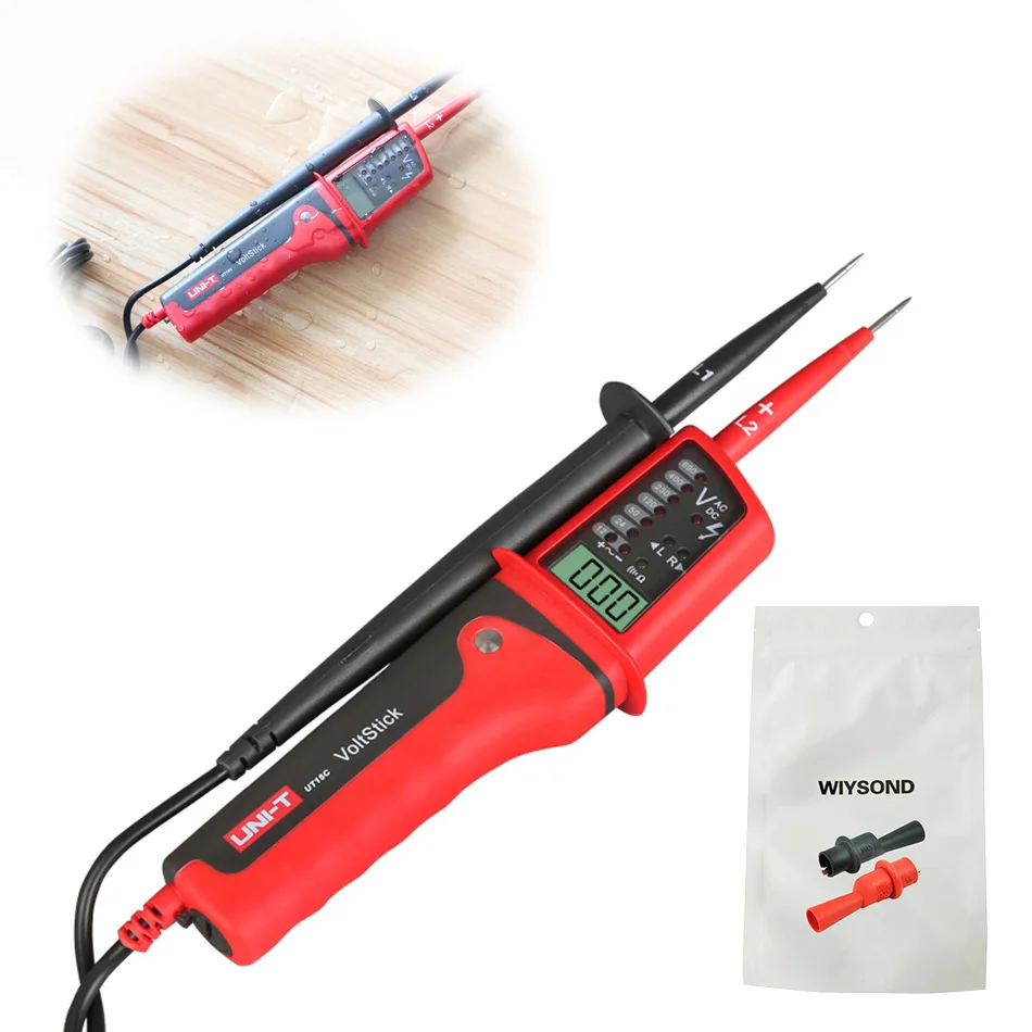 

M124 UNI-T UT15C Waterproof Digital Voltage Meter 24V~690V AC DC Voltage Testers LCD Display Auto Range Phase Rotation
