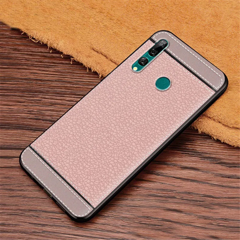 Для Huawei P Smart Z чехол Личи Текстура Мягкий ТПУ Fundas для Y9 Prime 2019 6 5 дюймов Coque Etui Kryt |