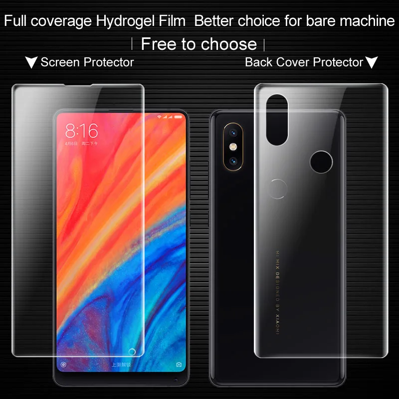 Imak hydrogel II полноразмерная мягкая защитная пленка для Xiaomi Mi Mix 2S Защитная задней