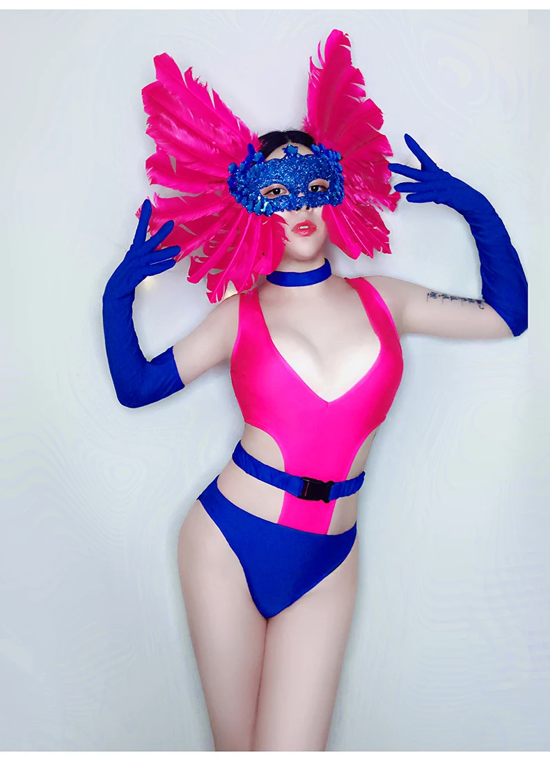 Roupa Feminina женский комбинезон для ночного клуба Gogo Танцовщица футболка бодибилдера вечерние рейв одежда для певицы для сцены костюм dj bl1986