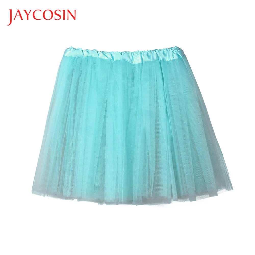Женская короткая юбка из плиссированной газовой ткани JAYCOSIN Однотонная